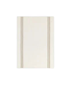 Pair of Striped Linen Tea Towels in Natural, Set of 2