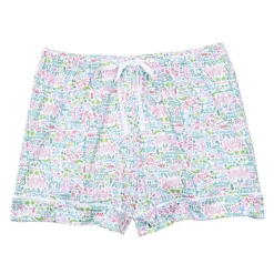 Palm Beach Women's Button Front Short Pajama Set