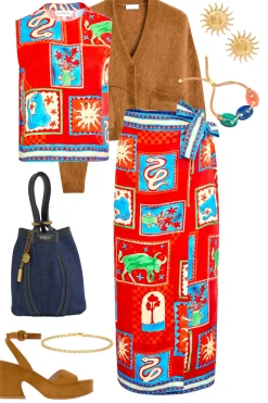 Paloma Wrap Skirt in Santa Fe