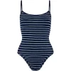 Pamela Swimsuit in Navy/White Stripe
