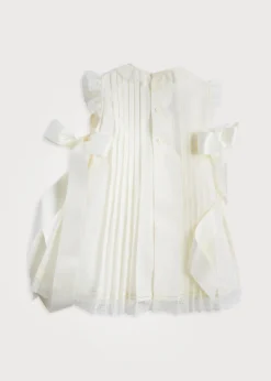 Panelled Christening Gown in Cream