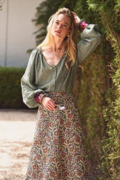 Pansy Blouse in Green