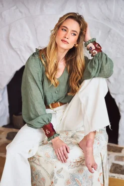 Pansy Blouse in Green