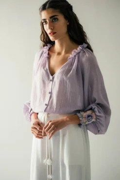 Pansy Blouse in Lilac