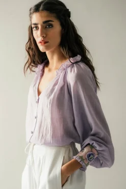 Pansy Blouse in Lilac
