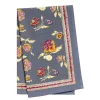 Pansy Tea Towels Red & Grey, Set of 3