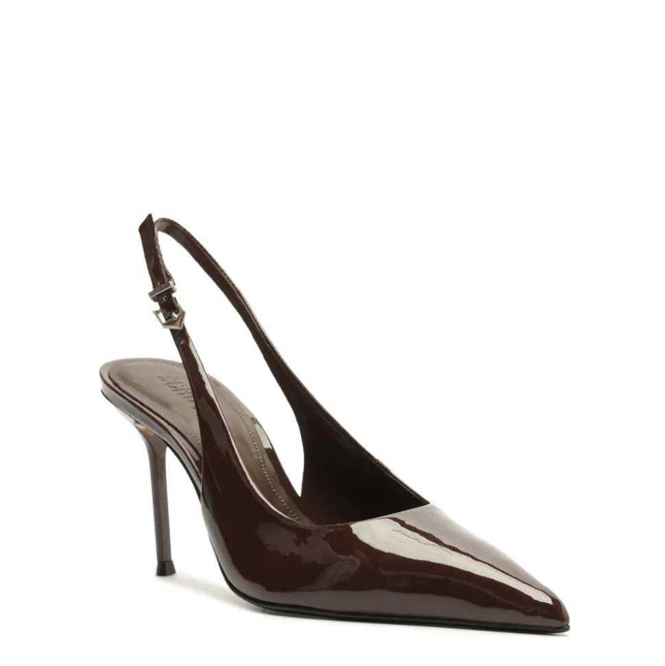 Paola Patent Pump in Root Brown