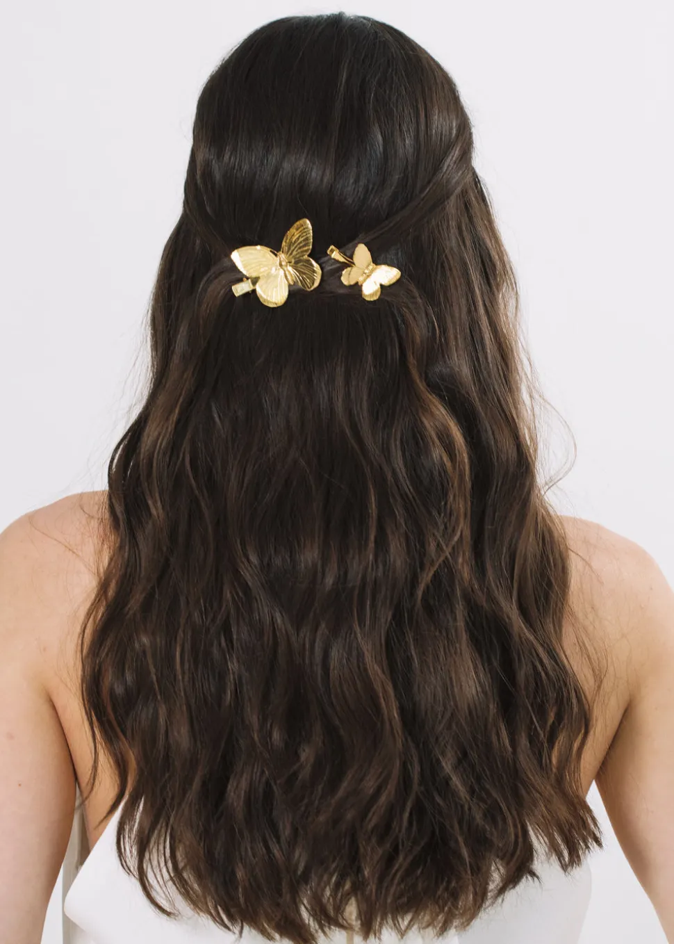 Papillion Hair Clips in Gold