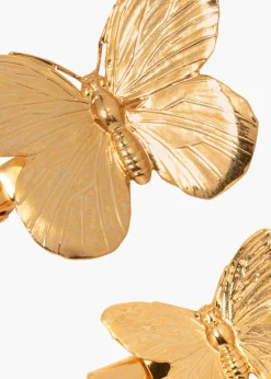 Papillion Hair Clips in Gold
