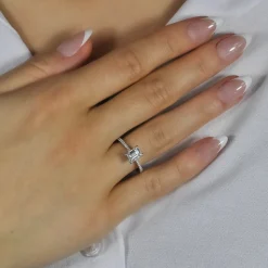 Paradis Emerald Cut Diamond Solitaire Ring