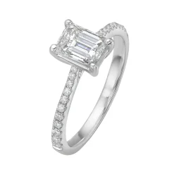 Paradis Emerald Cut Diamond Solitaire Ring