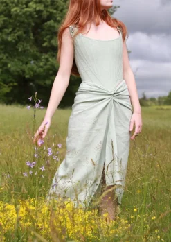 Pastel Knot Skirt in Ice Blue