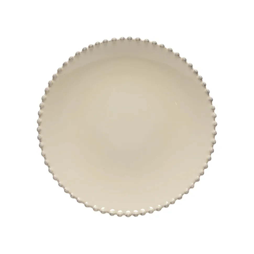 Pearl Collection Dinner Plates in Cream, Set of 6