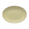 Pearl Collection Oval Platter 14" in Lilly Green