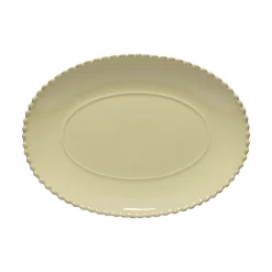 Pearl Collection Oval Platter 14" in Lilly Green