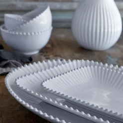 Pearl Collection Rectangle Platter 12" in White