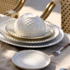 Pearl Collection Salad Plates in Cream, Set of 6