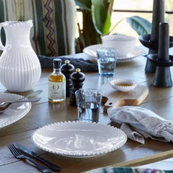 Pearl Collection Salad Plates in White, Set of 6