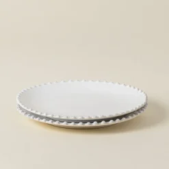 Pearl Collection Salad Plates in White, Set of 6