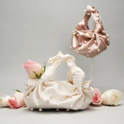 Pearl NLA Silk Knot Bag