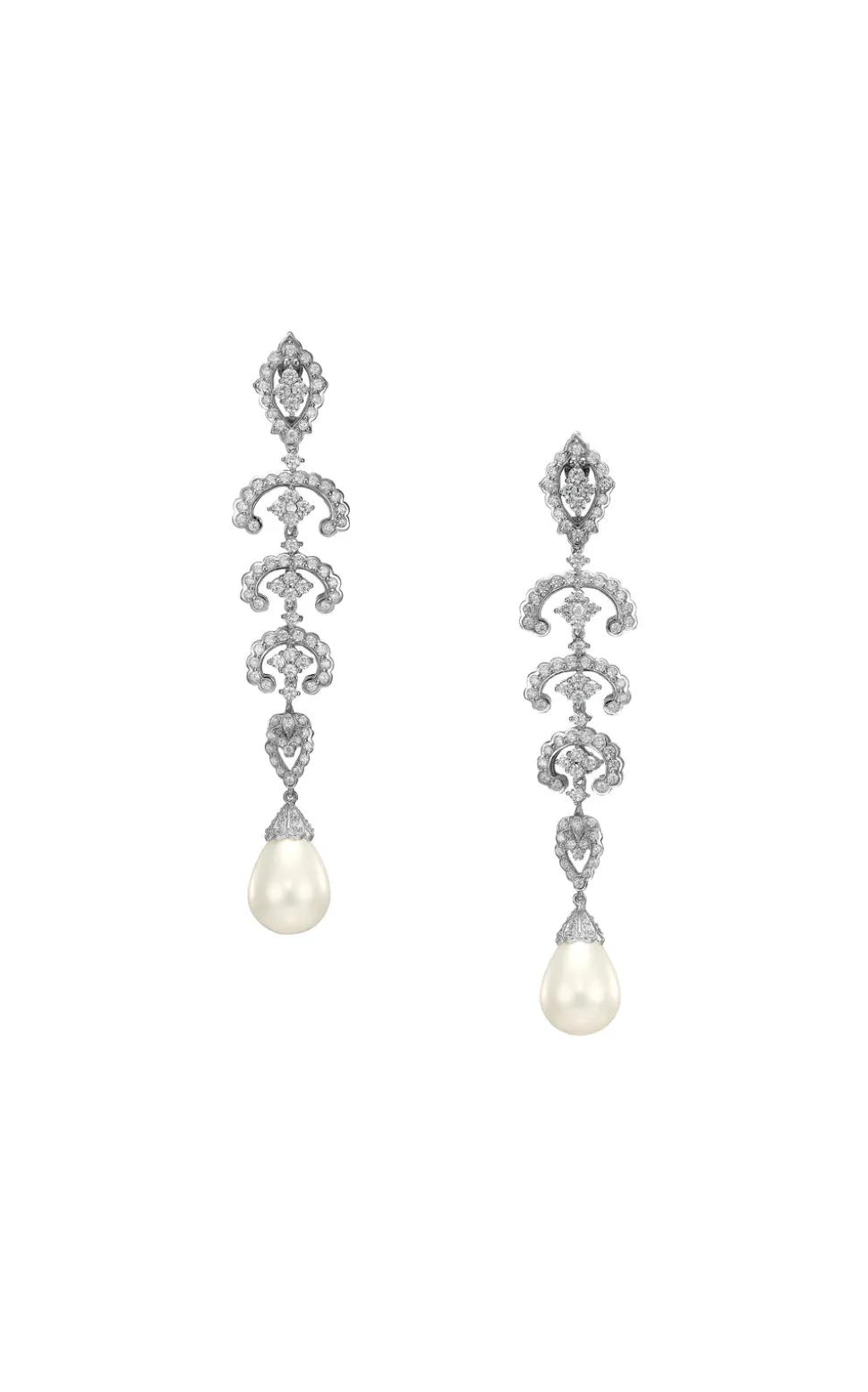 Pearl Scallop Lace Earrings