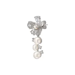 Pearl Snow Rose Earrings
