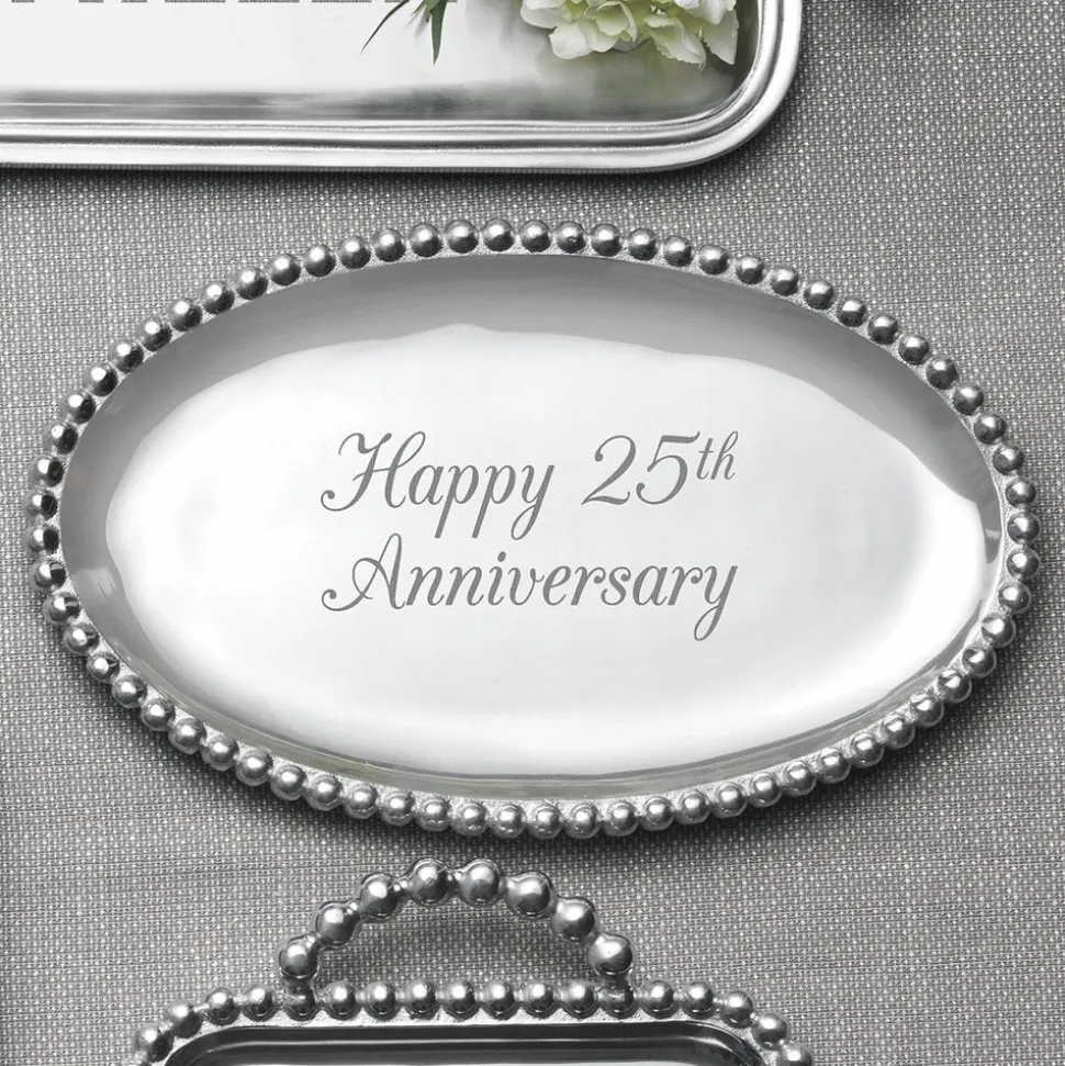 Pearled Oval Platter