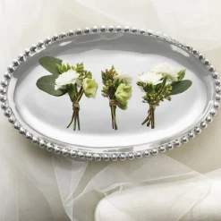 Pearled Oval Platter