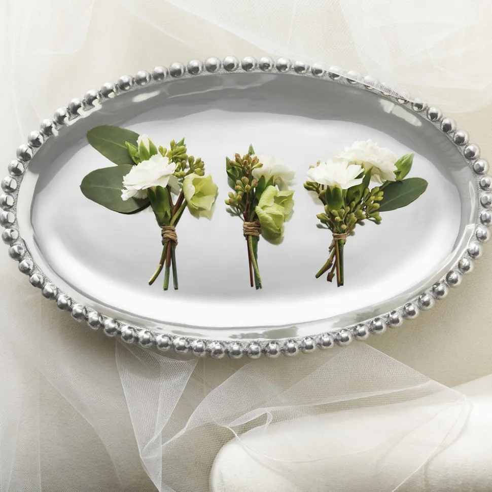 Pearled Oval Platter