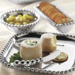 Pearled Square Platter