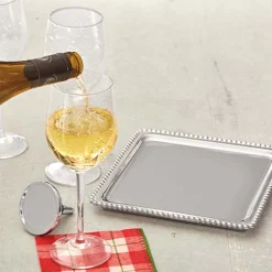 Pearled Square Platter