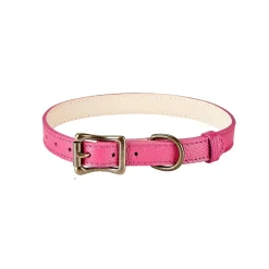 Pebble Grain Leather Dog Collar