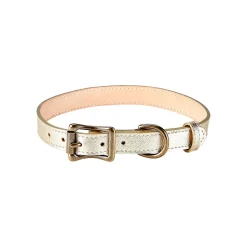 Pebble Grain Leather Dog Collar