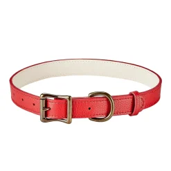 Pebble Grain Leather Dog Collar