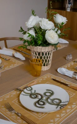 Pedralbes Placemats in Marigold, Set of 4