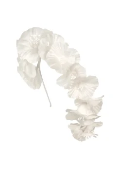 Peony Vine Headband in Cream