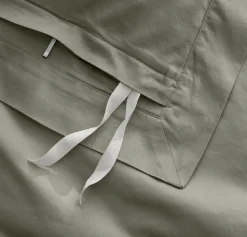 Percale Hemmed Duvet Set in Sageleaf