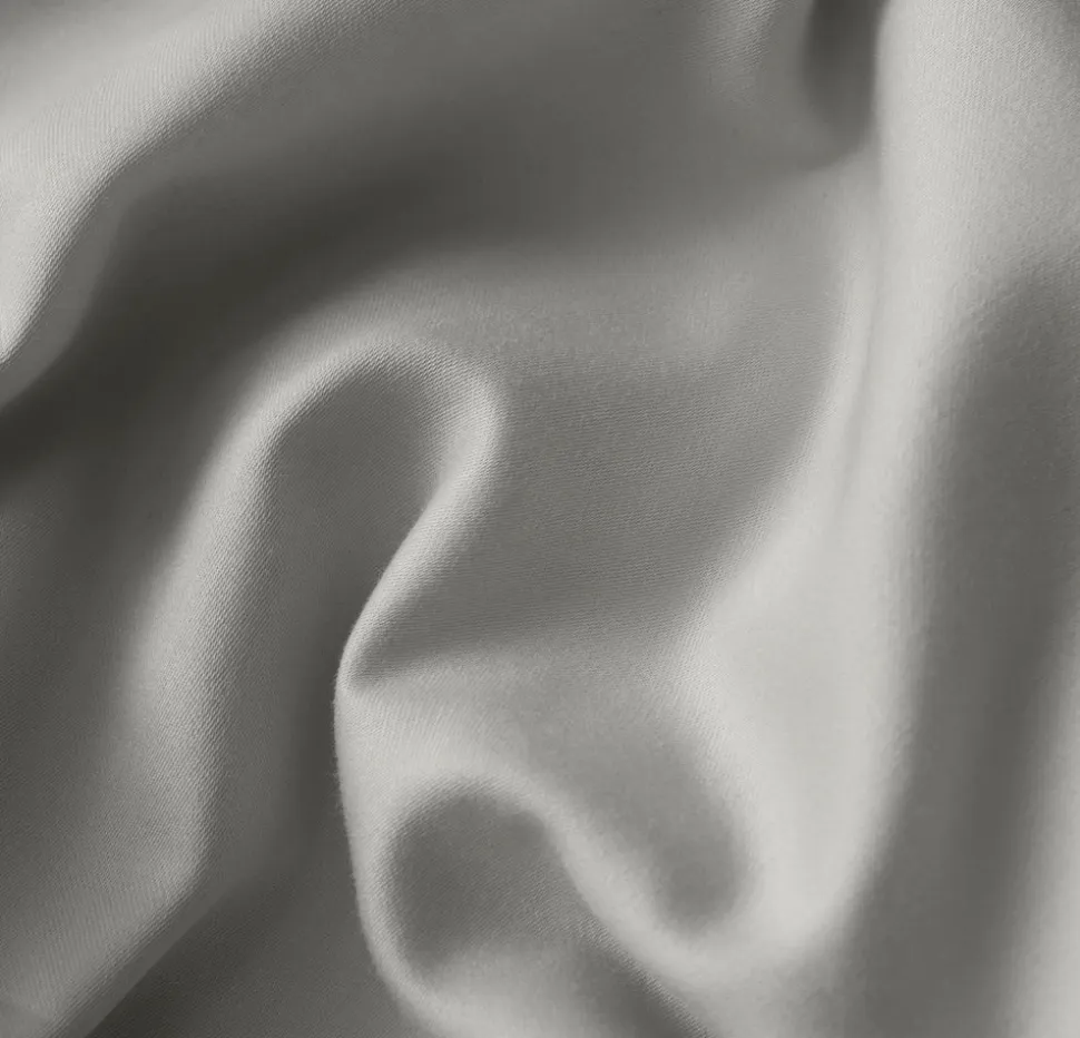 Percale Hemmed Duvet Set in Mist