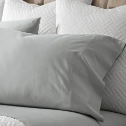 Percale Hemmed Pillowcase Set in Shore