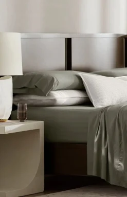 Percale Hemmed Pillowcase Set in Juniper