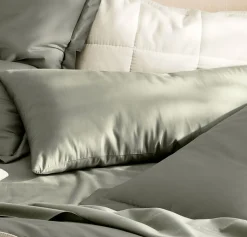 Percale Hemmed Pillowcase Set in Sageleaf