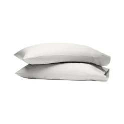 Percale Hemmed Pillowcase Set in Mist
