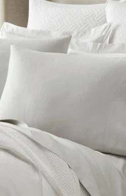 Percale Hemmed Pillowcase Set in Mist