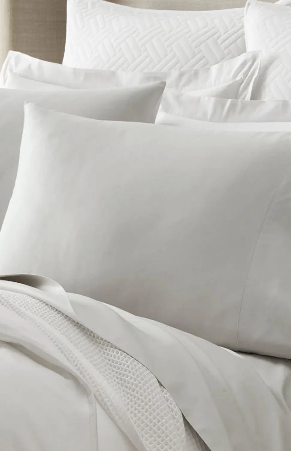 Percale Hemmed Pillowcase Set in Mist