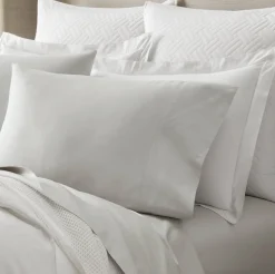 Percale Hemmed Pillowcase Set in Mist