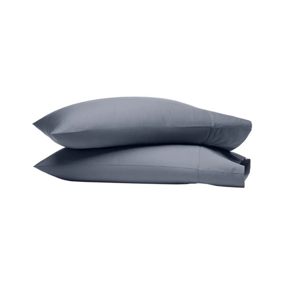Percale Hemmed Pillowcase Set in Mineral
