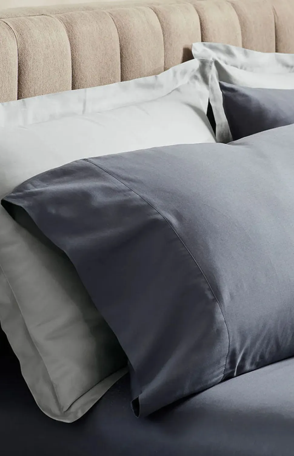 Percale Hemmed Pillowcase Set in Mineral