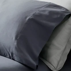 Percale Hemmed Pillowcase Set in Mineral