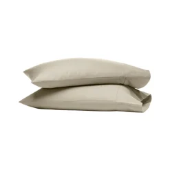 Percale Hemmed Pillowcase Set in Oak