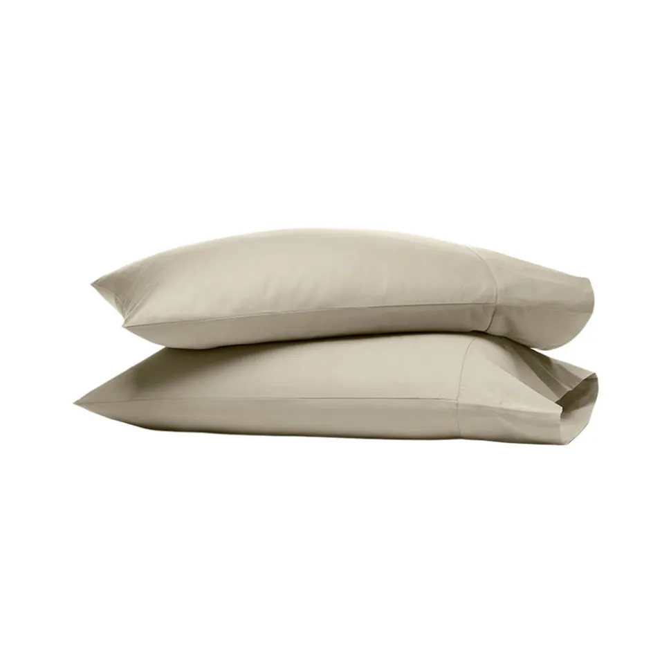 Percale Hemmed Pillowcase Set in Oak